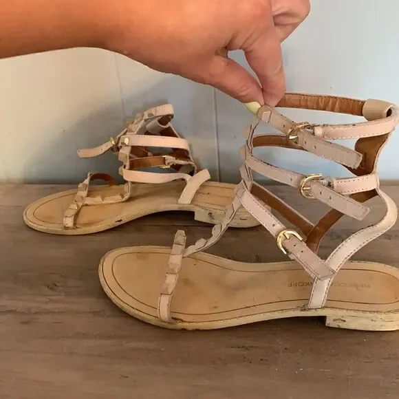 Rebecca Minkoff Nude Studded Gladiator Sandals Size 6.5 - Picture 4 of 6